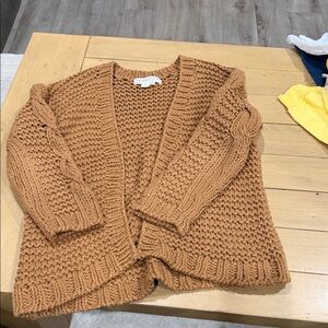 Cozy Cable Knit Cardigan - Tan